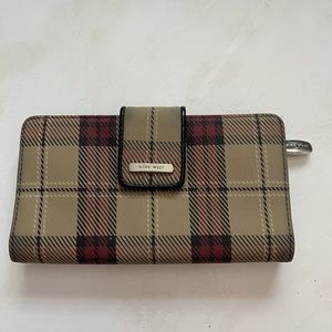 Nine West Plaid Credit Card Holder & Wallet
